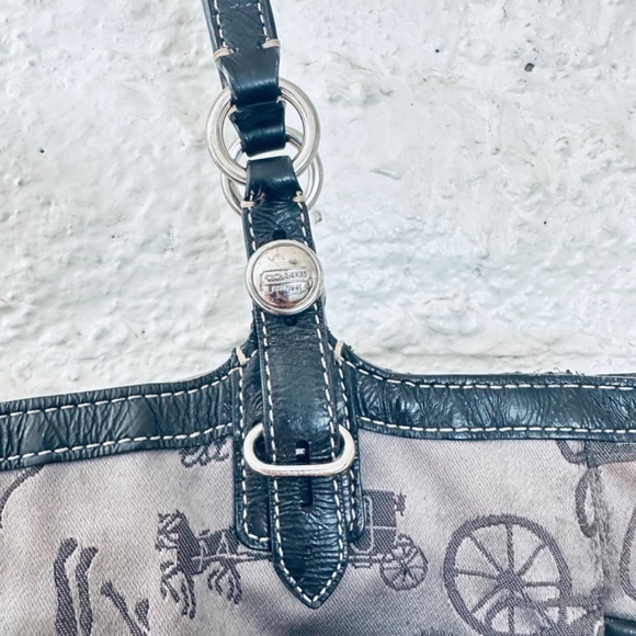 Coach Gallery Horse & Carriage East-West Tote/Purse Gray - Picture 3 of 12